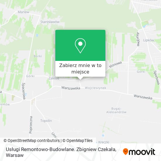 Mapa Usługi Remontowo-Budowlane. Zbigniew Czekała