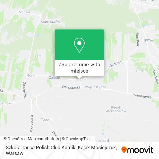 Mapa Szkoła Tańca Polish Club Kamila Kajak Mosiejczuk