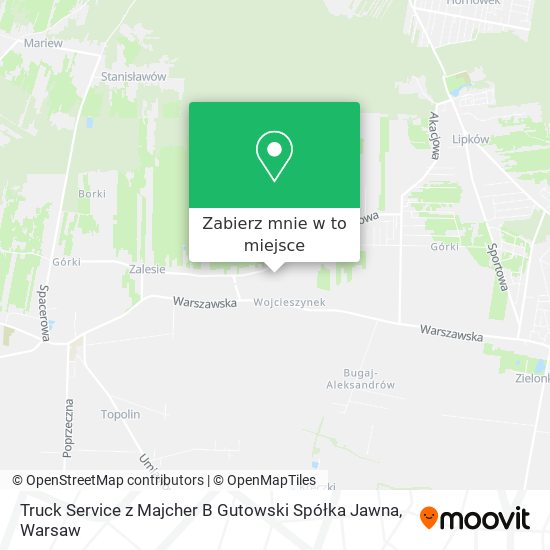 Mapa Truck Service z Majcher B Gutowski Spółka Jawna