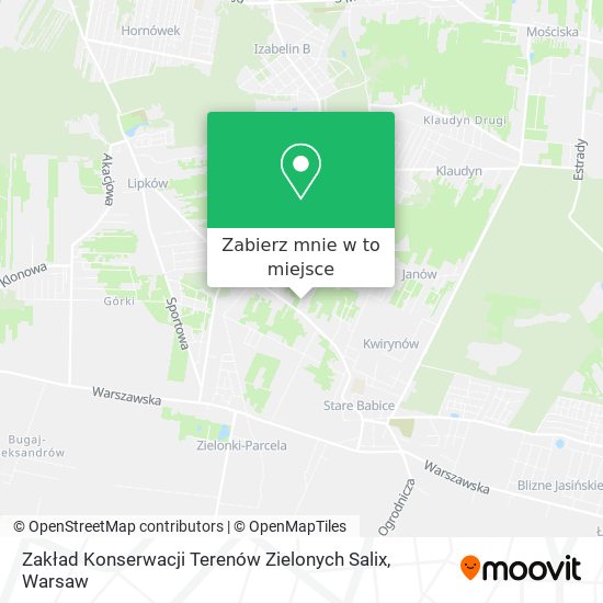 Mapa Zakład Konserwacji Terenów Zielonych Salix