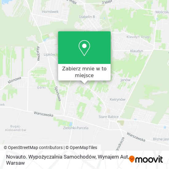 Mapa Novauto. Wypożyczalnia Samochodów, Wynajem Aut