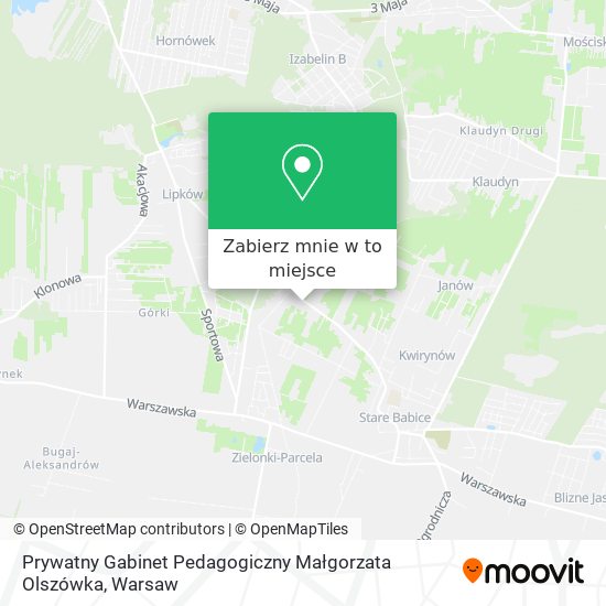 Mapa Prywatny Gabinet Pedagogiczny Małgorzata Olszówka