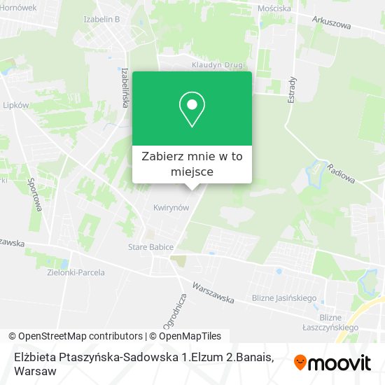 Mapa Elżbieta Ptaszyńska-Sadowska 1.Elzum 2.Banais