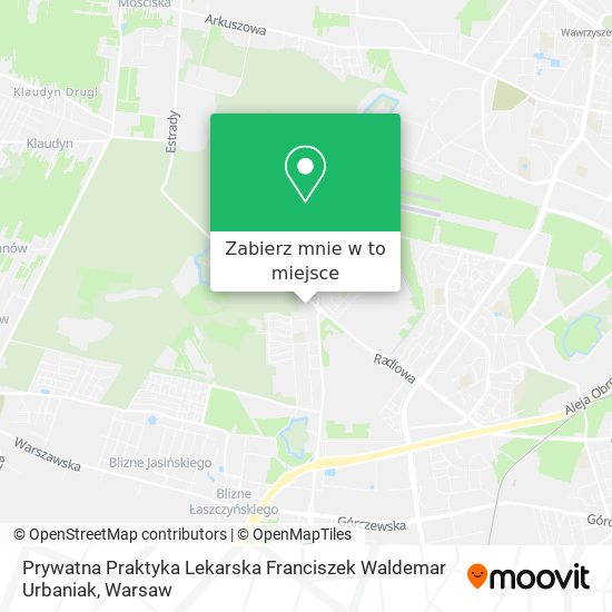 Mapa Prywatna Praktyka Lekarska Franciszek Waldemar Urbaniak