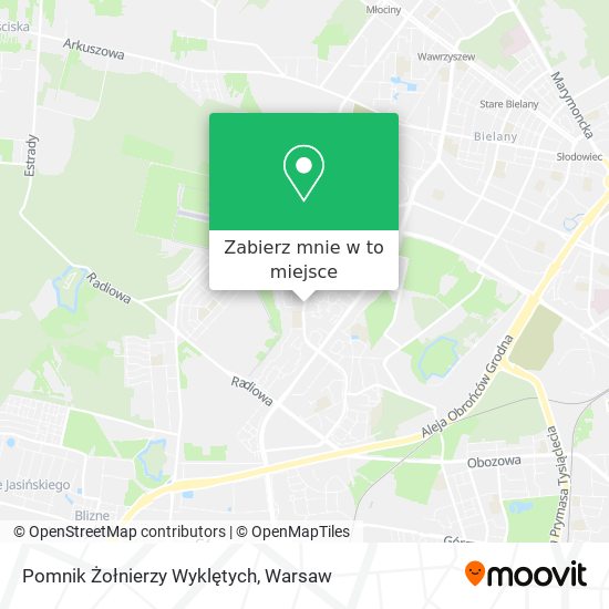 Mapa Pomnik Żołnierzy Wyklętych