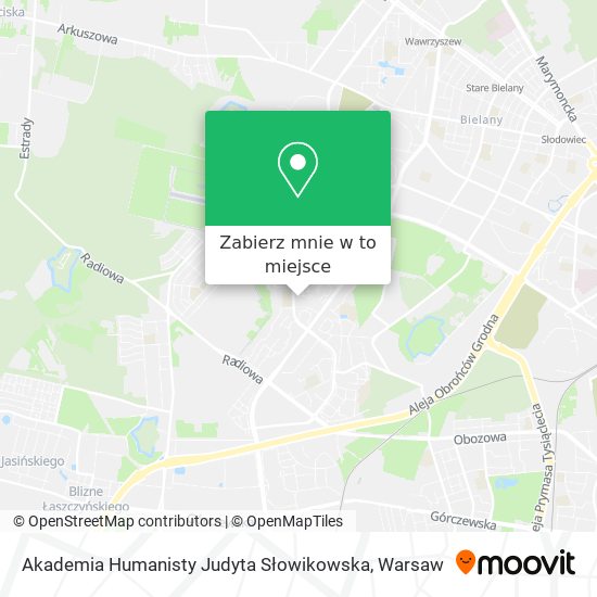 Mapa Akademia Humanisty Judyta Słowikowska