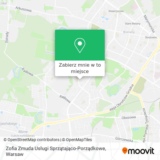 Mapa Zofia Zmuda Usługi Sprzątająco-Porządkowe