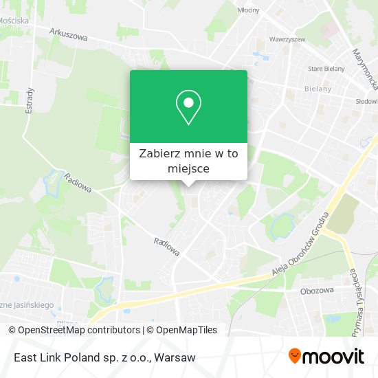 Mapa East Link Poland sp. z o.o.