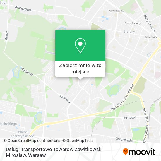 Mapa Uslugi Transportowe Towarow Zawitkowski Miroslaw