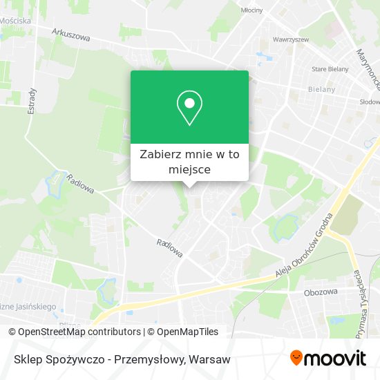 Mapa Sklep Spożywczo - Przemysłowy