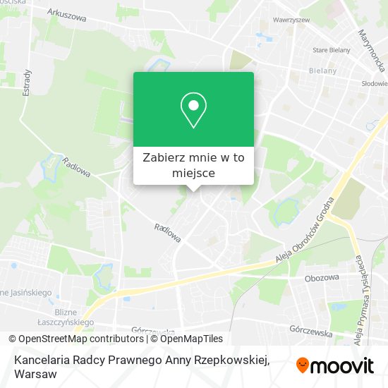 Mapa Kancelaria Radcy Prawnego Anny Rzepkowskiej