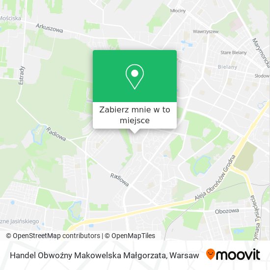 Mapa Handel Obwoźny Makowelska Małgorzata