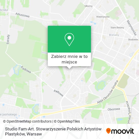 Mapa Studio Fam-Art. Stowarzyszenie Polskich Artystów Plastyków