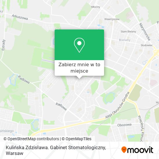 Mapa Kulińska Zdzisława. Gabinet Stomatologiczny