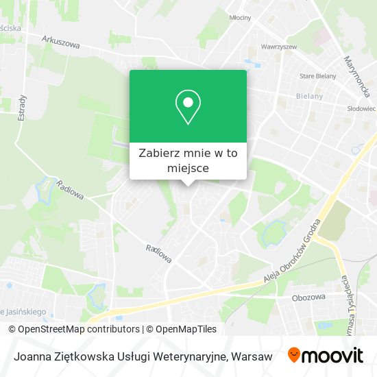 Mapa Joanna Ziętkowska Usługi Weterynaryjne