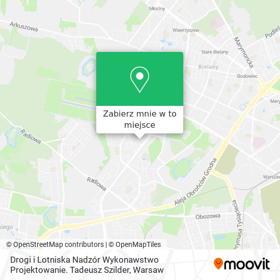 Mapa Drogi i Lotniska Nadzór Wykonawstwo Projektowanie. Tadeusz Szilder