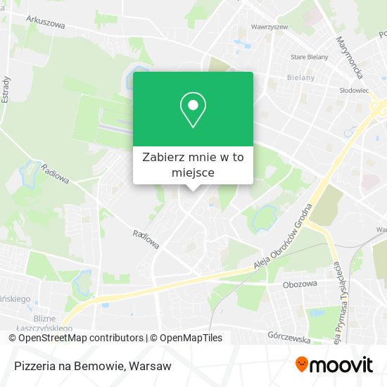 Mapa Pizzeria na Bemowie