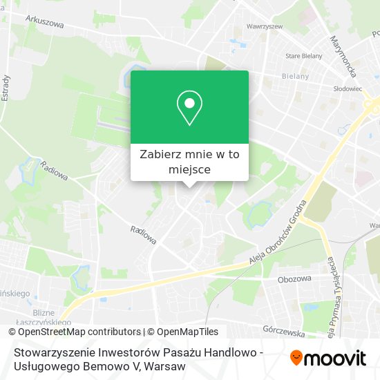 Mapa Stowarzyszenie Inwestorów Pasażu Handlowo - Usługowego Bemowo V