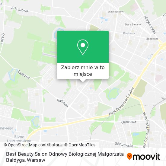 Mapa Best Beauty Salon Odnowy Biologicznej Małgorzata Bałdyga