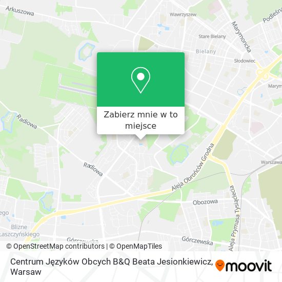 Mapa Centrum Języków Obcych B&Q Beata Jesionkiewicz