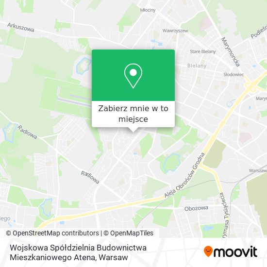 Mapa Wojskowa Spółdzielnia Budownictwa Mieszkaniowego Atena