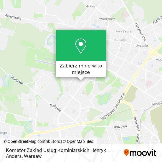 Mapa Kometor Zakład Usług Kominiarskich Henryk Anders