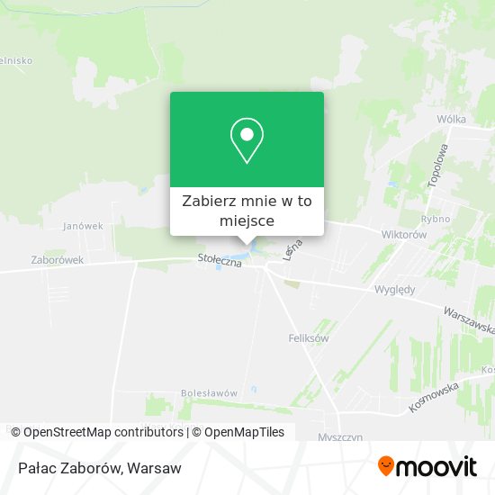 Mapa Pałac Zaborów