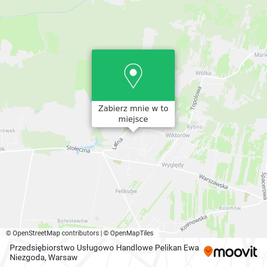 Mapa Przedsiębiorstwo Usługowo Handlowe Pelikan Ewa Niezgoda