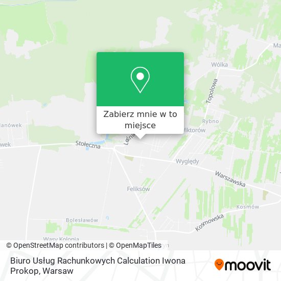 Mapa Biuro Usług Rachunkowych Calculation Iwona Prokop