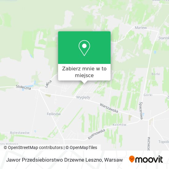 Mapa Jawor Przedsiebiorstwo Drzewne Leszno