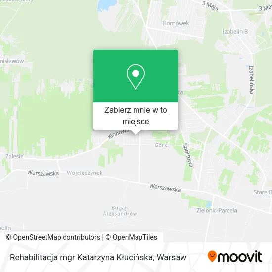 Mapa Rehabilitacja mgr Katarzyna Kłucińska