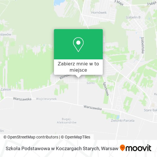 Mapa Szkoła Podstawowa w Koczargach Starych