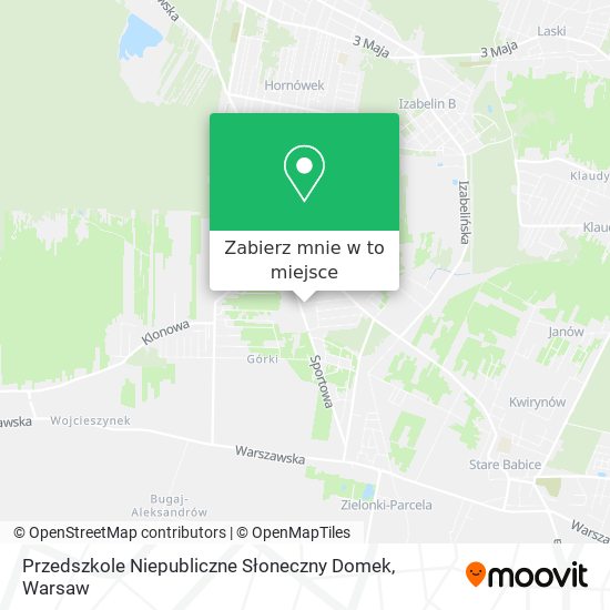 Mapa Przedszkole Niepubliczne Słoneczny Domek