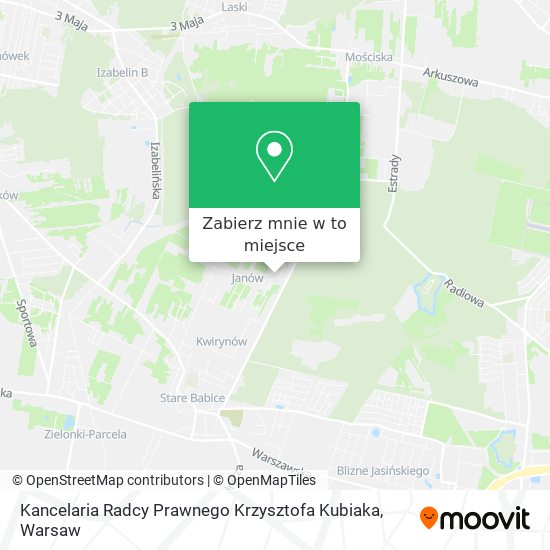 Mapa Kancelaria Radcy Prawnego Krzysztofa Kubiaka