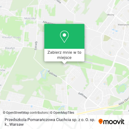 Mapa Przedszkola Pomarańczowa Ciuchcia sp. z o. O. sp. k.