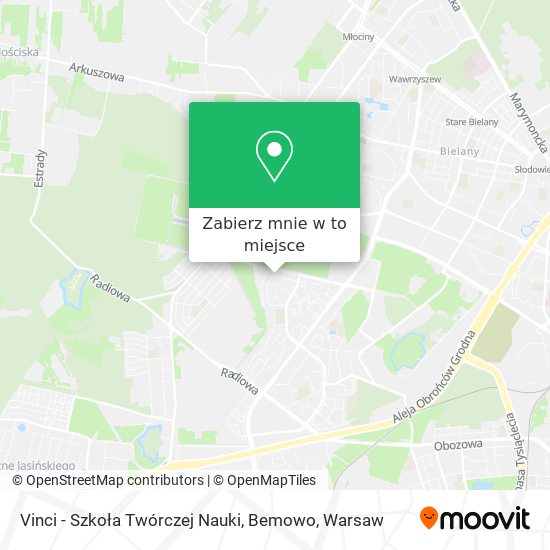 Mapa Vinci - Szkoła Twórczej Nauki, Bemowo