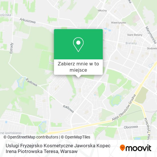 Mapa Uslugi Fryzejrsko Kosmetyczne Jaworska Kopec Irena Piotrowska Teresa