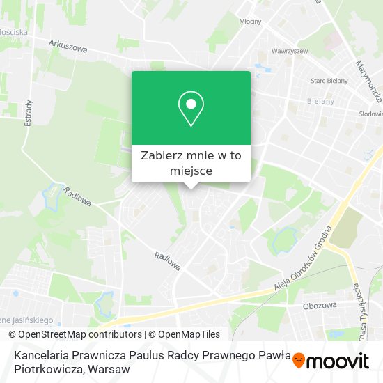 Mapa Kancelaria Prawnicza Paulus Radcy Prawnego Pawła Piotrkowicza