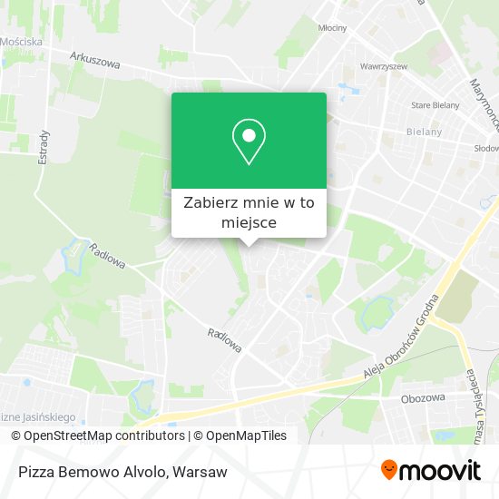 Mapa Pizza Bemowo Alvolo