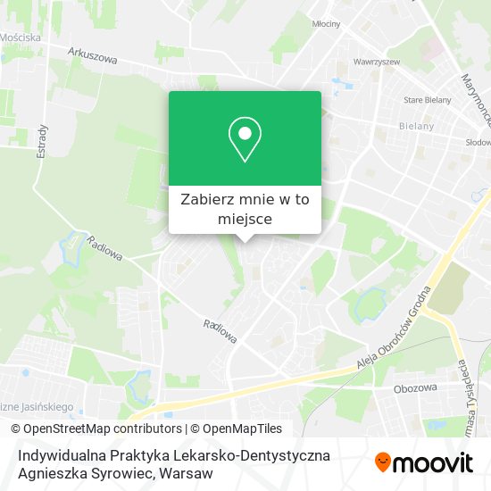 Mapa Indywidualna Praktyka Lekarsko-Dentystyczna Agnieszka Syrowiec