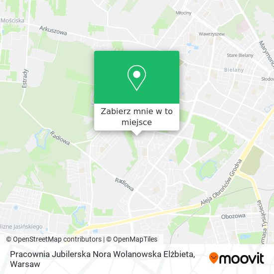 Mapa Pracownia Jubilerska Nora Wolanowska Elżbieta