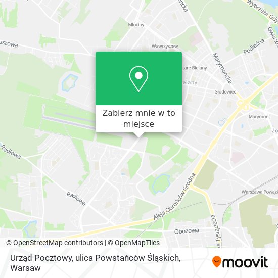 Mapa Urząd Pocztowy, ulica Powstańców Śląskich