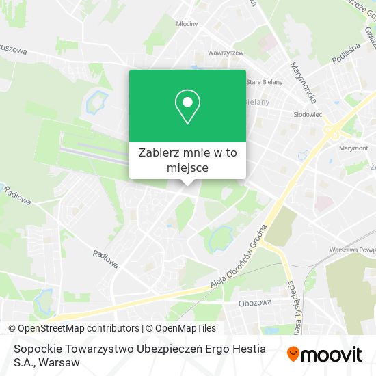 Mapa Sopockie Towarzystwo Ubezpieczeń Ergo Hestia S.A.