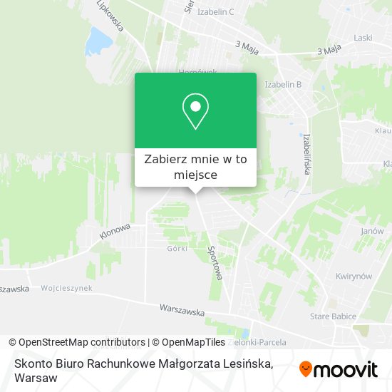 Mapa Skonto Biuro Rachunkowe Małgorzata Lesińska