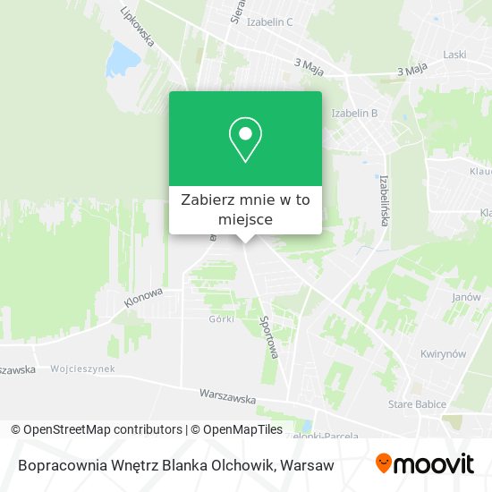 Mapa Bopracownia Wnętrz Blanka Olchowik