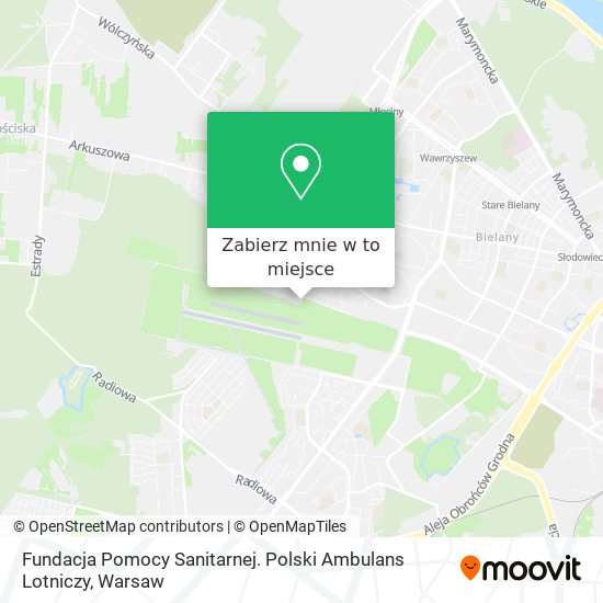 Mapa Fundacja Pomocy Sanitarnej. Polski Ambulans Lotniczy