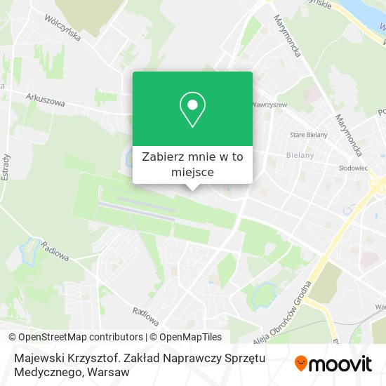 Mapa Majewski Krzysztof. Zakład Naprawczy Sprzętu Medycznego