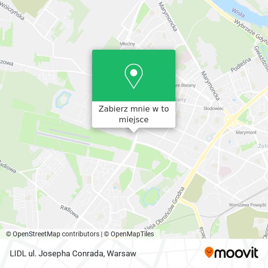 Mapa LIDL ul. Josepha Conrada