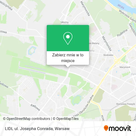 Mapa LIDL ul. Josepha Conrada
