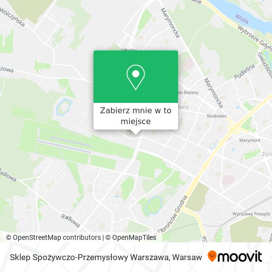 Mapa Sklep Spożywczo-Przemysłowy Warszawa